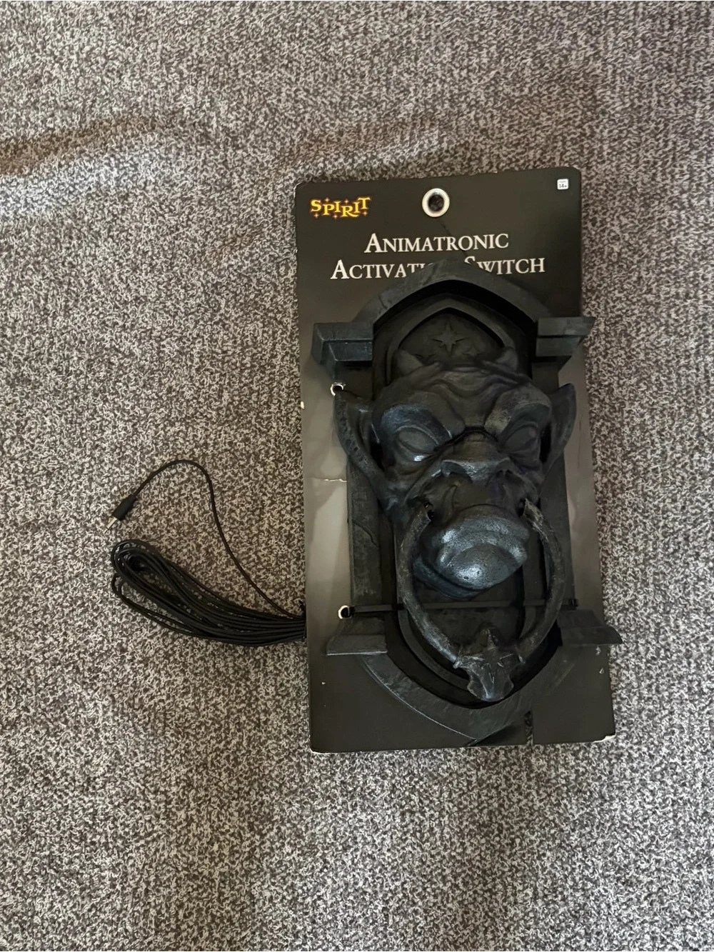 Spirit Black Gargoyle Animatronic Activation Switch Door Knocker
